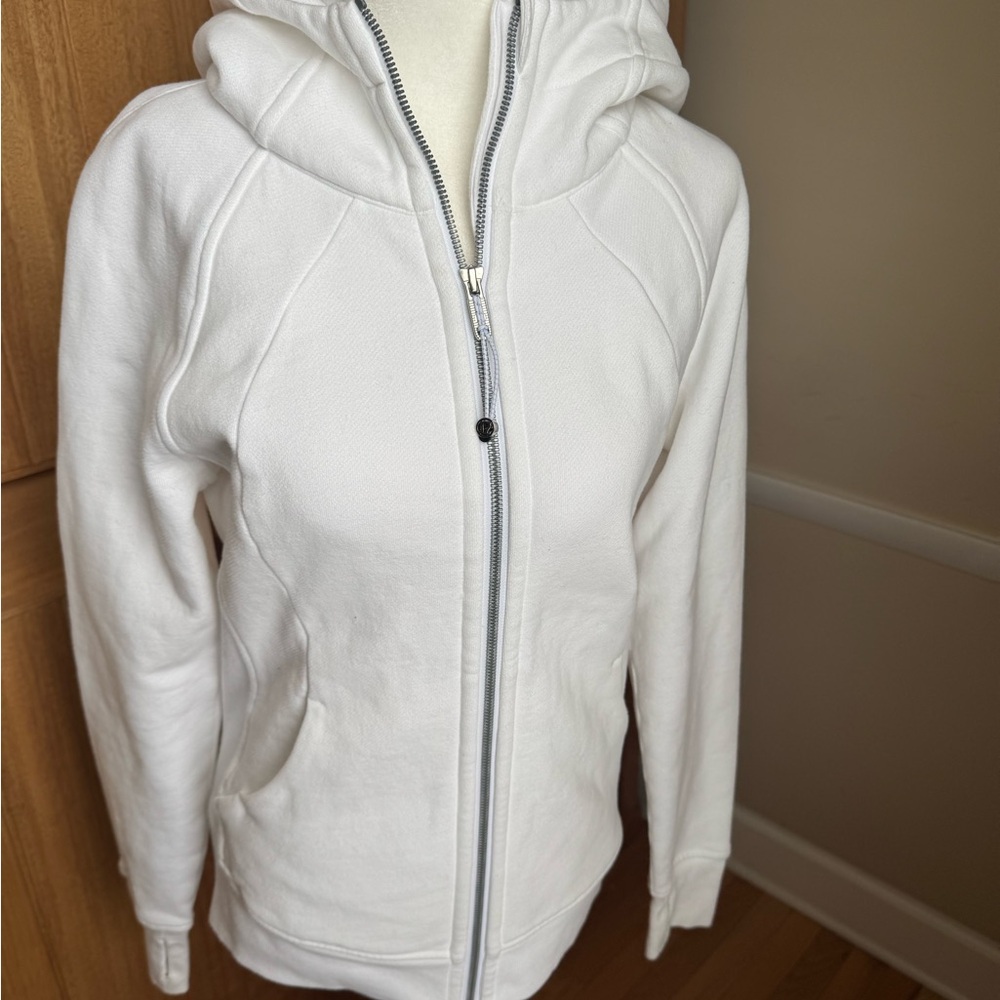 lululemon athletica Scuba White Full Zip-Up Hoodie